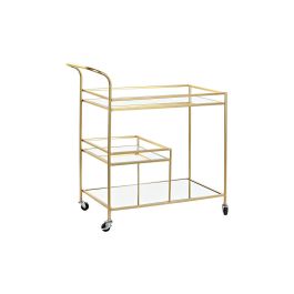 Mueble Camarera DKD Home Decor Dorado Metal Espejo 71 x 35 x 75,5 cm