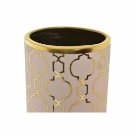 Jarron Oriental DKD Home Decor Rosa Dorado 13.5 x 36 x 13.5 cm