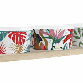 Set de Aperitivo DKD Home Decor Multicolor Metal Bambú Gres Tropical 4 Piezas 30 x 40 cm 28,5 x 10 x 4,6 cm