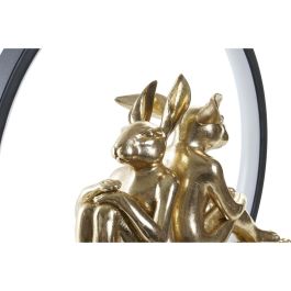 Decoración luminosa DKD Home Decor Love Conejo Resina (30 x 11 x 31,5 cm)