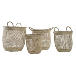 Cesta Balines DKD Home Decor Natural 40 x 40 x 40 cm Set de 4