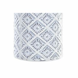 Jarron Mediterraneo DKD Home Decor Blanco Azul 14 x 45 x 14 cm