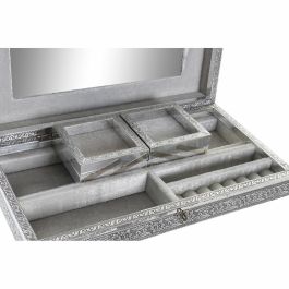 Caja-Joyero DKD Home Decor Árbol Madera Aluminio Árabe (38 x 20 x 8 cm)