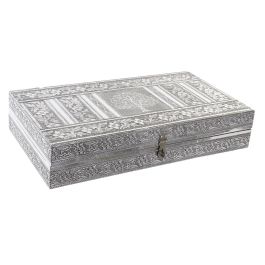 Caja-Joyero DKD Home Decor Árbol Madera Aluminio Árabe (38 x 20 x 8 cm)
