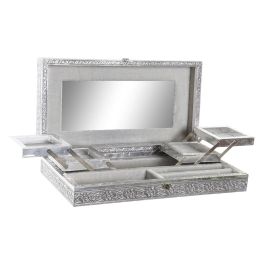 Caja-Joyero DKD Home Decor Árbol Madera Aluminio Árabe (38 x 20 x 8 cm)