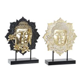 Figura Decorativa DKD Home Decor 27 x 8 x 33,5 cm Negro Dorado Buda Oriental (2 Unidades) Precio: 32.59256. SKU: B16Y3ZN3GG