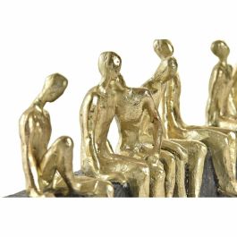 Figura Decorativa DKD Home Decor Dorado Resina Gris oscuro Personas Moderno (45,3 x 6,8 x 13,7 cm)