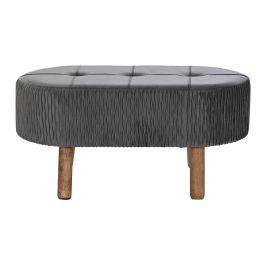 Banqueta DKD Home Decor Gris Natural Gris oscuro Madera 80 x 46 x 38 cm