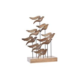 Decoración DKD Home Decor Aluminio Acacia Pájaros (27 x 9,5 x 33 cm)