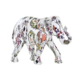 Figura Decorativa DKD Home Decor 23 x 9 x 17 cm Elefante Blanco Multicolor Colonial Precio: 15.25568. SKU: S3030077