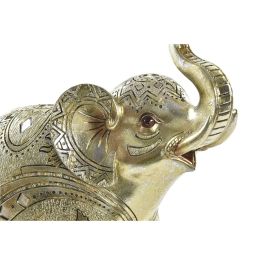 Figura Decorativa DKD Home Decor 24 x 10 x 24 cm Elefante Dorado Colonial
