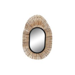 Espejo de pared DKD Home Decor Espejo Natural Negro Metal Ratán (63 x 1,5 x 92 cm) Precio: 80.94999946. SKU: S3032175