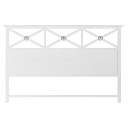 Cabecero Cama Romantico DKD Home Decor Blanco Azul 6 x 120 x 180 cm