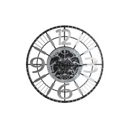 Reloj de Pared DKD Home Decor Plateado Negro Hierro (80 x 7 x 80 cm)
