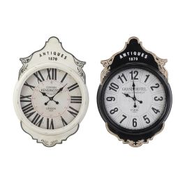 Reloj de Pared DKD Home Decor Blanco Negro Cristal Hierro 61 x 6 x 89 cm (2 Unidades) Precio: 143.003608. SKU: B18446TSMY