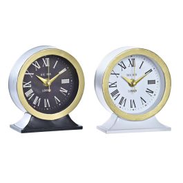 Reloj de Mesa DKD Home Decor Blanco Negro Cristal Hierro 12 x 6 x 13 cm (2 Unidades) Precio: 19.52577. SKU: S3037720