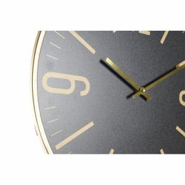 Reloj de Pared DKD Home Decor 40 x 4 x 40 cm Negro Marrón Hierro Péndulo Madera MDF (2 Unidades)