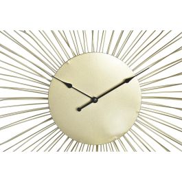 Reloj de Pared DKD Home Decor Flor Dorado Metal (57 x 4 x 57 cm)