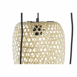 Lámpara de Techo DKD Home Decor 43 x 43 x 100 cm Negro Marrón Bambú 50 W