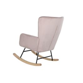 Mecedora DKD Home Decor Negro Rosa Natural Metal Plástico 68 x 90 x 92 cm 66 x 80 x 90 cm