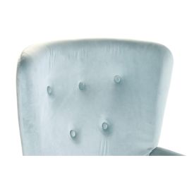 Mecedora DKD Home Decor 68 x 90 x 92 cm Natural Negro Metal Azul cielo