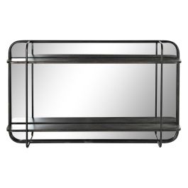 Espejo de pared DKD Home Decor Negro Metal (80 x 12 x 50 cm)