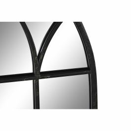 Espejo de pared DKD Home Decor Negro Metal Ventana 36 x 2 x 65 cm (65 Piezas)