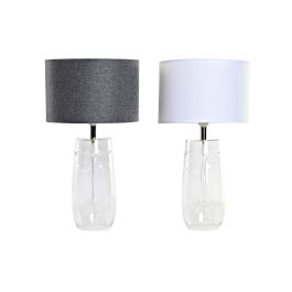 Lámpara de mesa DKD Home Decor Cristal Transparente Blanco Gris claro 30 x 30 x 54 cm (2 Unidades) Precio: 77.66264. SKU: S3031532