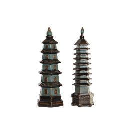 Figura Oriental DKD Home Decor Turquesa 17 x 50 x 15 cm (2 Unidades) Precio: 72.9502466. SKU: S3030169