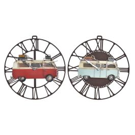 Reloj Pared Vintage DKD Home Decor Azul Celeste Rojo 3.5 x 32.5 x 34 cm (2 Unidades) Precio: 48.50000045. SKU: S3037743
