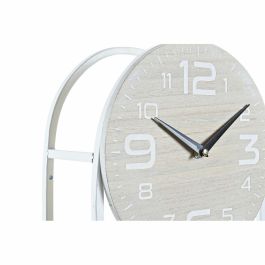 Reloj de Pared DKD Home Decor Natural Metal MDF Blanco (25,5 x 11,5 x 71 cm)