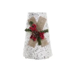 Cono Navidad Tradicional DKD Home Decor Blanco Natural 20 x 80 x 20 cm Set de 3