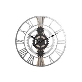 Reloj de Pared DKD Home Decor Plateado Negro MDF Hierro Engranajes Loft (60 x 4 x 60 cm) Precio: 58.297679. SKU: S3037754