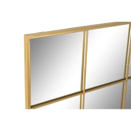 DKD Home Decor Espejo Decorativo de Pared Estilo Loft Ventana Anxi Dorado 90x90x2 cm Hierro Cristal - Pack 2 Unidades Precio: 166.50000026. SKU: B1EHK9HYYC