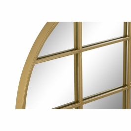 Espejo de pared DKD Home Decor 60 x 2,5 x 60 cm Cristal Dorado Hierro Ventana (60 Piezas)