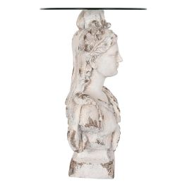 Mesa auxiliar DKD Home Decor Mujer Cristal Gris Magnesio (45 x 45 x 73 cm)