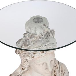 Mesa auxiliar DKD Home Decor Mujer Cristal Gris Magnesio (45 x 45 x 73 cm)