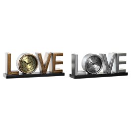 Reloj de Mesa DKD Home Decor Love Cobre 39 x 8 x 15 cm Plateado Hierro Loft (2 Unidades) Precio: 65.903255. SKU: S3037768