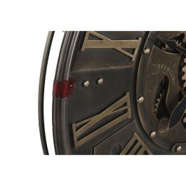 Reloj de Pared DKD Home Decor Engranajes Negro Dorado Hierro (80 x 6,5 x 80 cm)