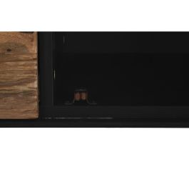Mueble de TV DKD Home Decor 144,5 x 40 x 51 cm Negro Naranja Madera Reciclada Pino