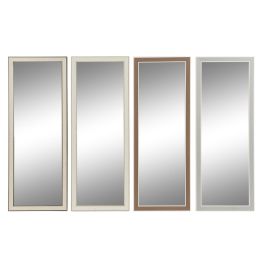 Espejo de pared DKD Home Decor 36 x 2 x 95,5 cm Cristal Marrón Blanco Gris oscuro Poliestireno (4 Piezas)