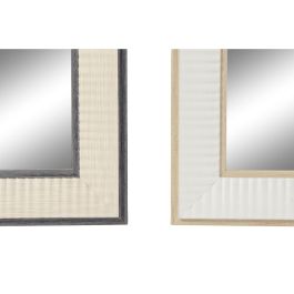 Espejo de pared DKD Home Decor 56 x 2 x 76 cm Cristal Gris Marrón Blanco Poliestireno (4 Piezas)
