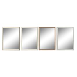 Espejo de pared DKD Home Decor 56 x 2 x 76 cm Cristal Gris Marrón Blanco Poliestireno (4 Piezas) Precio: 83.94999965. SKU: S3029756
