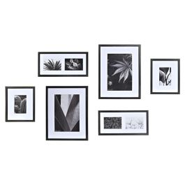 Marco de Fotos DKD Home Decor 33 x 2 x 45 cm Cristal Negro Blanco/Negro Madera MDF (6 Piezas) Precio: 48.59000025. SKU: B18EPXYYWX