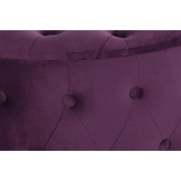 Reposapiés DKD Home Decor Púrpura Poliéster Burdeos Madera MDF (70 x 70 x 42 cm)