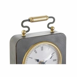 Reloj de Mesa DKD Home Decor Negro Plateado PVC Metal Plástico 14,5 x 5 x 21 cm (2 Unidades)