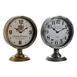 Reloj de Mesa DKD Home Decor Dorado Plateado Metal Cristal Vintage 20,5 x 13,5 x 28 cm (2 Unidades) Precio: 37.94999956. SKU: S3037788
