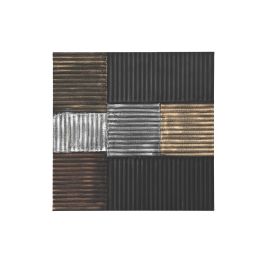 Decoración de Pared DKD Home Decor Negro Dorado Glamour Moderno Madera MDF (91 x 3 x 91 cm)