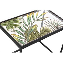Juego de 3 mesas DKD Home Decor Negro Verde Dorado 60 x 40 x 50 cm