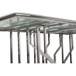 Mesa de Comedor DKD Home Decor Plateado Cristal Acero (180 x 90 x 75 cm)